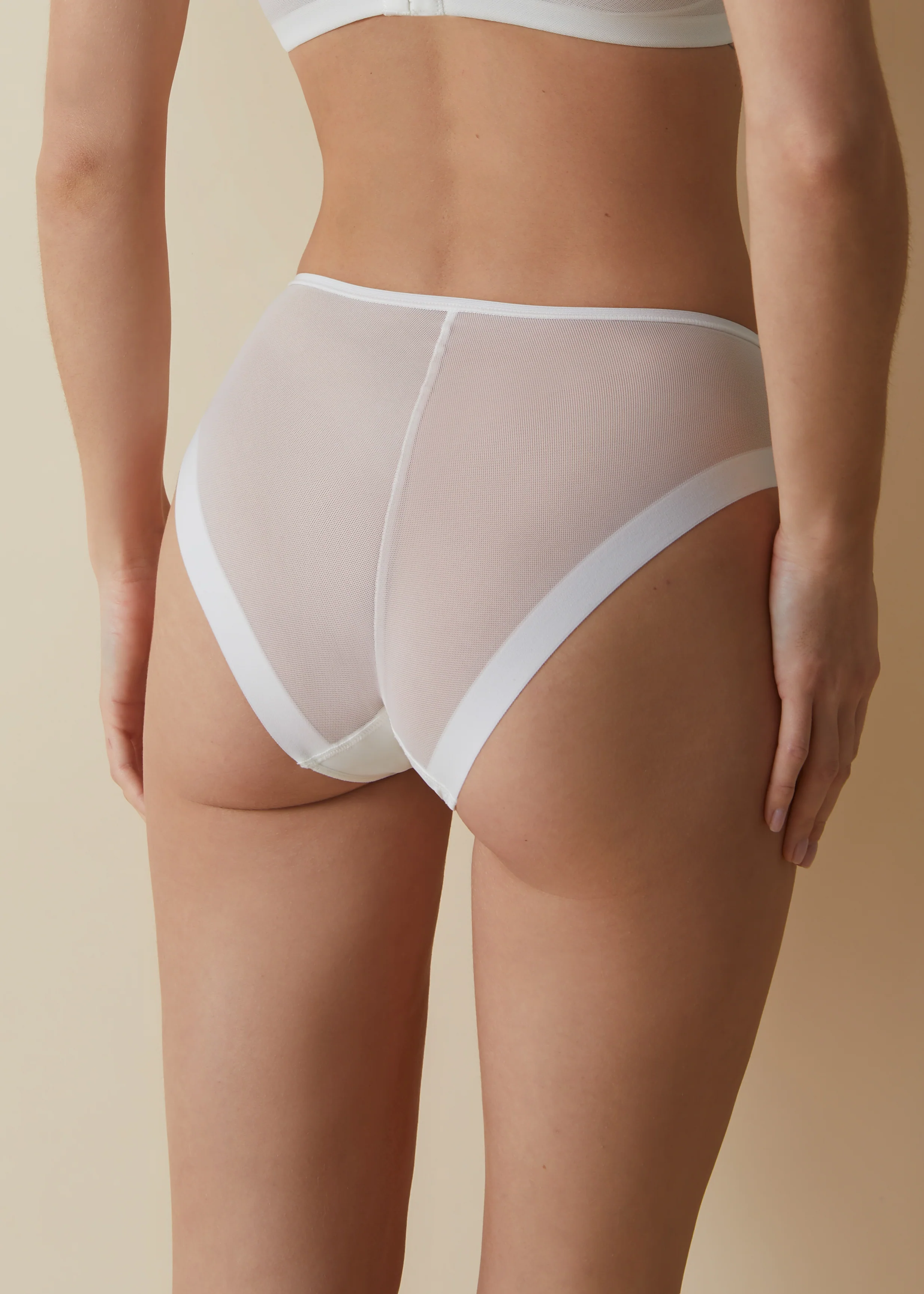 Mutanda leggermente contenitiva comfort a vita alta con trasparenze - Image 15